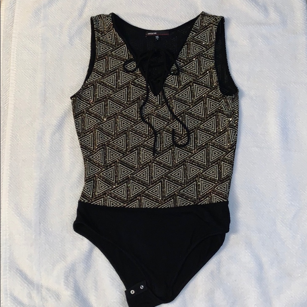 Gold glitter bodysuit